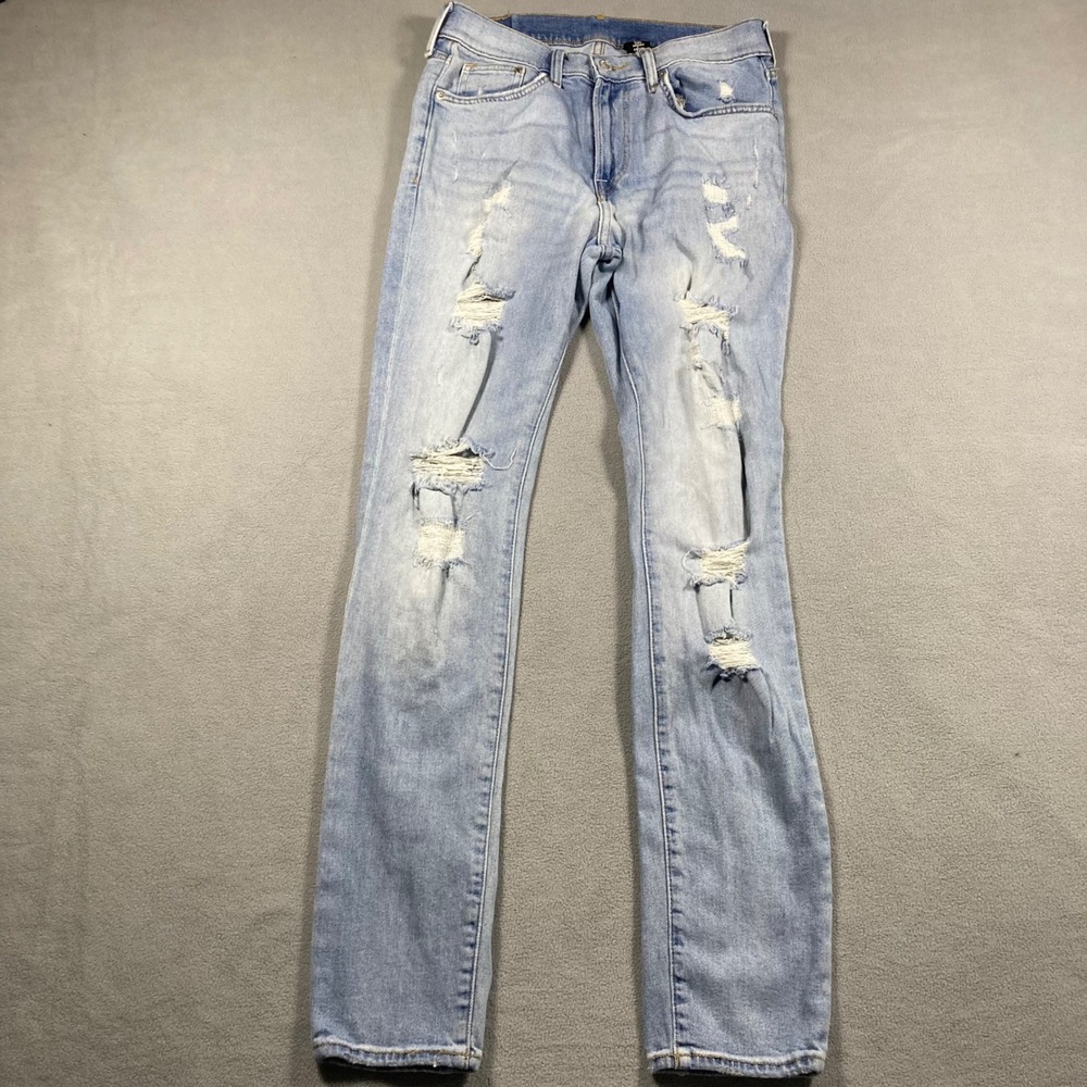 H&M &DENIM Men's Jeans 30x32 Skinny Light Wash Blue Denim